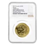 2019 1 oz Canadian Gold Moose Coin NGC MS 68 Mint Error (Rev Struck Thru)