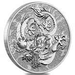 2021 1 oz Silver Myths & Legends Dragon BU Australian Perth Mint