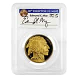 2019-W 1 oz $50 Proof Gold American Buffalo PCGS PF 70 FDOI (Edmund C. Moy)