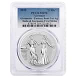 2020 1 oz Italia & Germania The Allegories Silver Coin PCGS MS 70