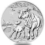 2021 10 Kilo Silver Lunar Year of The Ox BU Australian Perth Mint In Cap