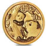 2021 1 gram Chinese Gold Panda 10 Yuan .999 Fine BU (Sealed)