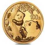 2021 8 gram Chinese Gold Panda 100 Yuan .999 Fine BU (Sealed)