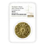 2021 GB 1 oz Gold Queen's Beasts Completer Coin NGC MS 63
