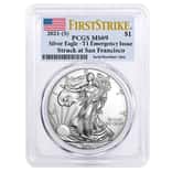 2021 (S) 1 oz Silver American Eagle $1 Coin PCGS MS 69 FS Emergency Issue