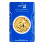 2022 1 oz Australian Gold Kangaroo Perth Mint Coin .9999 Fine BU (In MintID NFC Scan Authentication Card)