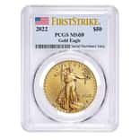 2022 1 oz Gold American Eagle PCGS MS 69 First Strike