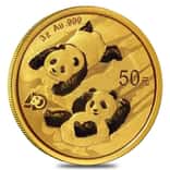 2022 3 gram Chinese Gold Panda 40th Ann Privy 50 Yuan .999 Fine BU (Sealed)