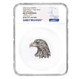 2022 Chad 1 oz Silver American Eagle Coin Serial #1 NGC MS 70 ER Shaped High Relief