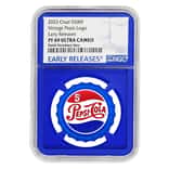 2022 Chad 6 gram Pepsi-Cola Retro Bottle Cap Proof Silver Coin NGC PF 69 ER (Blue Core)