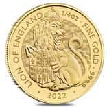 2022 Great Britain 1/4 oz Gold The Tudor Beasts Lion of England Coin .9999 Fine BU
