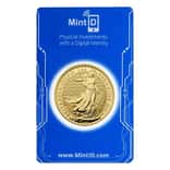 2022 Great Britain 1 oz Gold Britannia Coin .9999 Fine BU (In MintID NFC Scan Authentication Card)