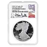 2022-W 1 oz Proof Silver American Eagle NGC PF 70 FDOI (Castle)