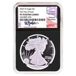 2022-W 1 oz Proof Silver American Eagle NGC PF 70 FDOI (Gaudioso)