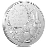 2023 1 oz Silver Lunar Rabbit BU Royal Australian Mint