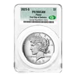 2023-S Peace Silver Dollar Proof CAC PF 70 First Day of Delivery