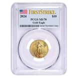 2024 1/4 oz Gold American Eagle PCGS MS 70 FS