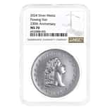 2024 1 oz Flowing Hair Silver Medal 230th Ann. NGC MS 70