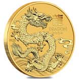 2024 2 oz Gold Lunar Dragon BU Australia Perth Mint