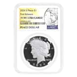 2024-S Peace Silver Dollar Proof Coin NGC PF 70 UCAM FR