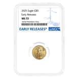 2025 1/10 oz Gold American Eagle NGC MS 70 ER