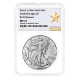 2025 (W) 1 oz Silver American Eagle NGC MS 70 ER West Point