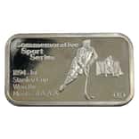 1 oz Engelhard Silver Bar Commemorative Sports Series Hockey (Alternate Reverse) .999 Fine