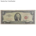 $2 Bill Legal Tender Currency Star Note Red Seal Cull (Random Year)
