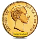 1876-1880 Spain 25 Pesetas Alfonso XII Gold Coin AU/BU (Random Year)