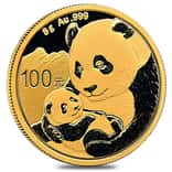 2019 8 gram Chinese Gold Panda 100 Yuan .999 Fine BU (Sealed)