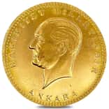 500 Kurush Turkey Ataturk Gold Coin AU/BU AGW 1.0637 oz (Random Year)