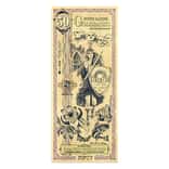 50 South Dakota Goldback 1/20 oz 24K Gold Foil Aurum Note