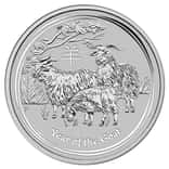 2015 2 oz Silver Australian Year of the Goat .999 Fine BU In Cap