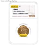 $5 Gold Half Eagle Liberty Head NGC MS 62 (Random Year)