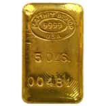5 oz Gold Bar Johnson Matthey Bishop Hand Poured .9999 Fine