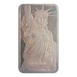 5 oz Johnson Matthey MTB Statue of Liberty Vintage Silver Bar .999 Fine