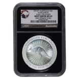 2016 1 oz Silver Australian Kangaroo Obv Struck Thru NGC MS 69 ER (Mint Error)