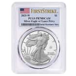 2025-W Laser Engraved Privy 1 oz Proof Silver American Eagle PCGS PF 70 FS