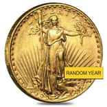 $20 Gold Double Eagle Saint Gaudens - Almost Uncirculated AU (Random Year)
