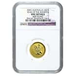 2005 1/4 oz $25 Gold Lunar Year of the Rooster NGC UNC Details