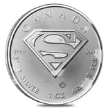 2016 1 oz Silver Canadian Superman S-Shield .9999 Fine $5 Coin (Milky)
