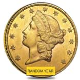 $20 Gold Double Eagle Liberty Head - Almost Uncirculated AU (Random Year)