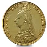 1887 British Gold 5 Pound Coin (Scruffy,Cleaned,Damaged)