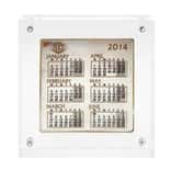 2014 1 oz PAMP Calendar Silver Bar .999 Fine