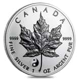 2016 1 oz Silver Canadian Maple Leaf Yin Yang Privy Reverse Proof $5 Coin