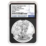 2020 (P) 1 oz Silver American Eagle NGC MS 69 ER (Retro) Emergency Production
