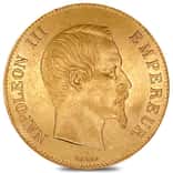 France 100 Francs Napoleon III Gold Coin AGW .9334 oz Avg Circ (Random Year, 1855-1859)