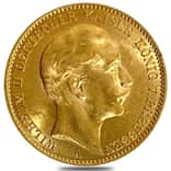 Germany Prussia 20 Marks Gold Coin BU AGW .2304 oz (1871-1915, Random Year)