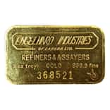1 oz Engelhard Industries Gold Vintage Bar .9999 Fine