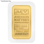 1 oz Johnson Matthey Gold Bar .9999 Fine (Sealed)